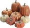 Halloween pumpkin décor, 8 pieces, metal-cracked design foam pumpkins for Halloween Thanksgiving Autumn Table Setting: Indoor and Outdoor Décor